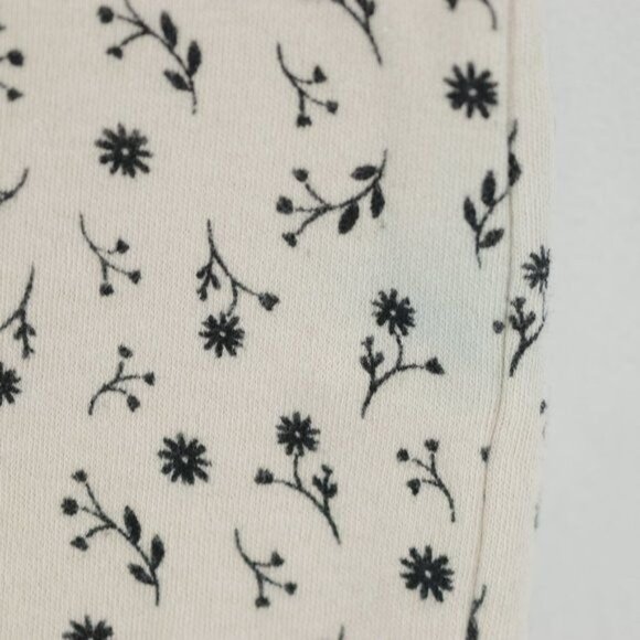 Carter's Infant Size 9 Months Tan Black Cotton Floral Dual Zip Footie Pajamas - Picture 5 of 7